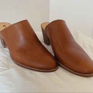 Madewell Brown Leather 3” Clogs | SIZE 11